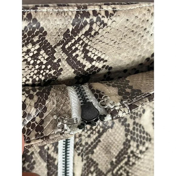 Native Daughter Womens Flat Front Snake Skin Pants Brown Sz M - Picture 6 of 16